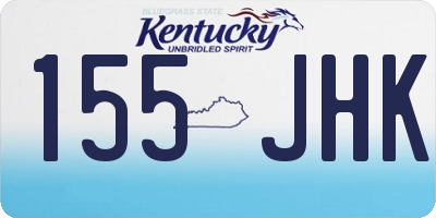 KY license plate 155JHK