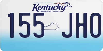 KY license plate 155JHO