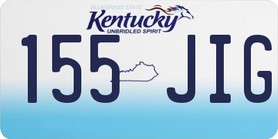 KY license plate 155JIG