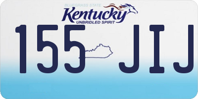 KY license plate 155JIJ