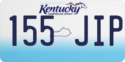 KY license plate 155JIP