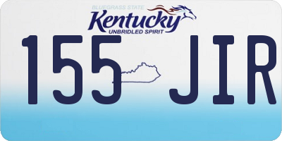 KY license plate 155JIR