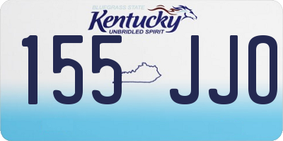 KY license plate 155JJO