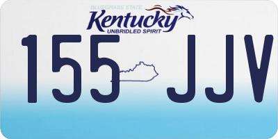 KY license plate 155JJV