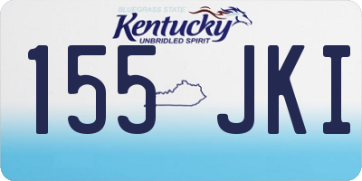 KY license plate 155JKI