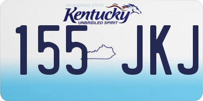 KY license plate 155JKJ