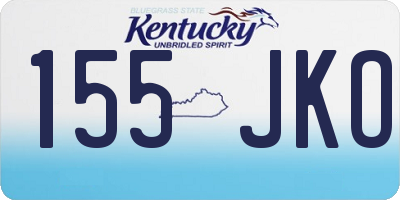 KY license plate 155JKO