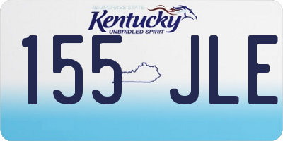 KY license plate 155JLE
