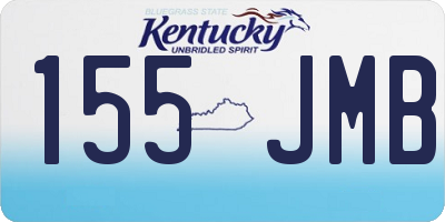 KY license plate 155JMB