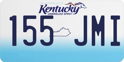 KY license plate 155JMI