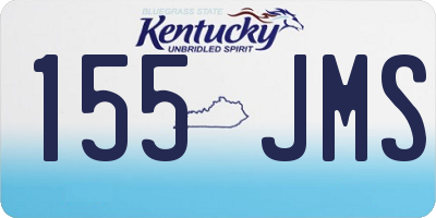 KY license plate 155JMS
