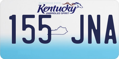 KY license plate 155JNA