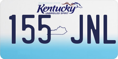 KY license plate 155JNL