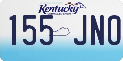 KY license plate 155JNO
