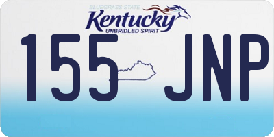KY license plate 155JNP