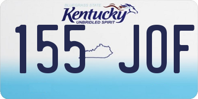 KY license plate 155JOF