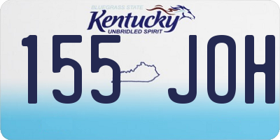 KY license plate 155JOH