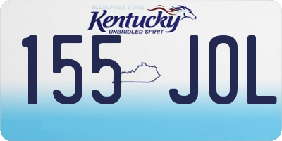 KY license plate 155JOL