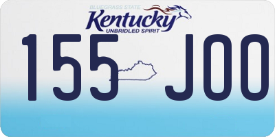 KY license plate 155JOO
