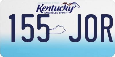 KY license plate 155JOR