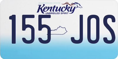 KY license plate 155JOS