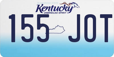 KY license plate 155JOT