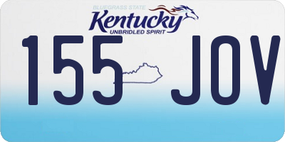 KY license plate 155JOV