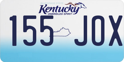 KY license plate 155JOX
