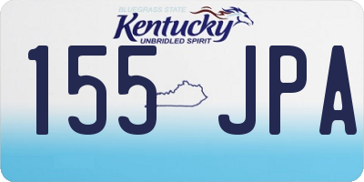 KY license plate 155JPA