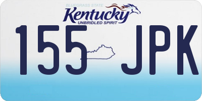 KY license plate 155JPK