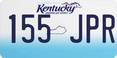 KY license plate 155JPR