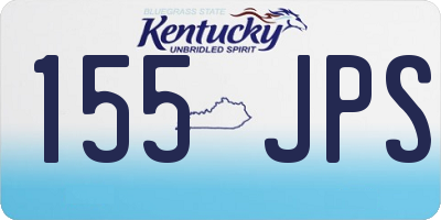 KY license plate 155JPS