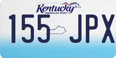 KY license plate 155JPX