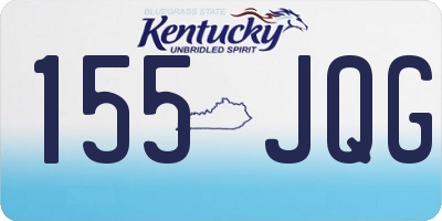 KY license plate 155JQG