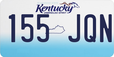 KY license plate 155JQN