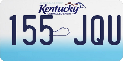KY license plate 155JQU