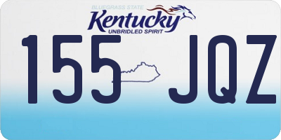KY license plate 155JQZ