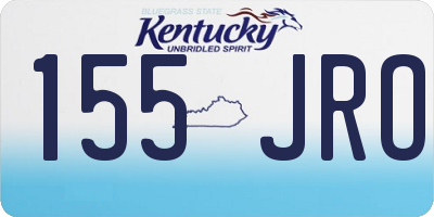 KY license plate 155JRO