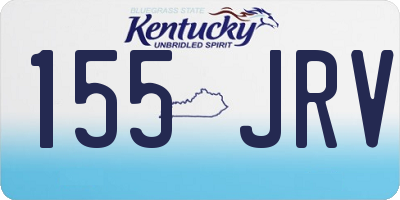 KY license plate 155JRV