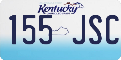 KY license plate 155JSC