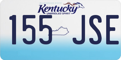 KY license plate 155JSE
