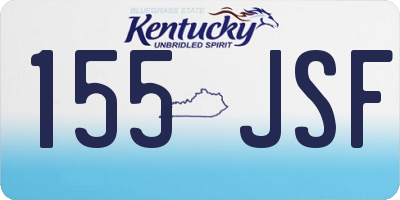 KY license plate 155JSF
