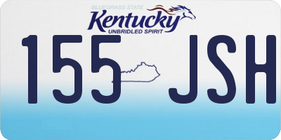 KY license plate 155JSH
