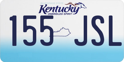 KY license plate 155JSL