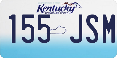 KY license plate 155JSM