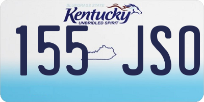KY license plate 155JSO