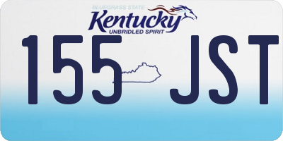 KY license plate 155JST