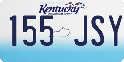 KY license plate 155JSY