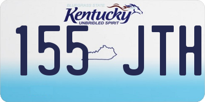 KY license plate 155JTH