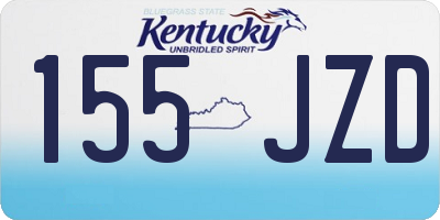 KY license plate 155JZD